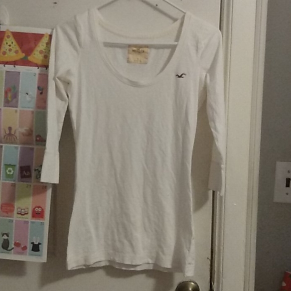 Hollister White Long Sleeve Top - Picture 1 of 4
